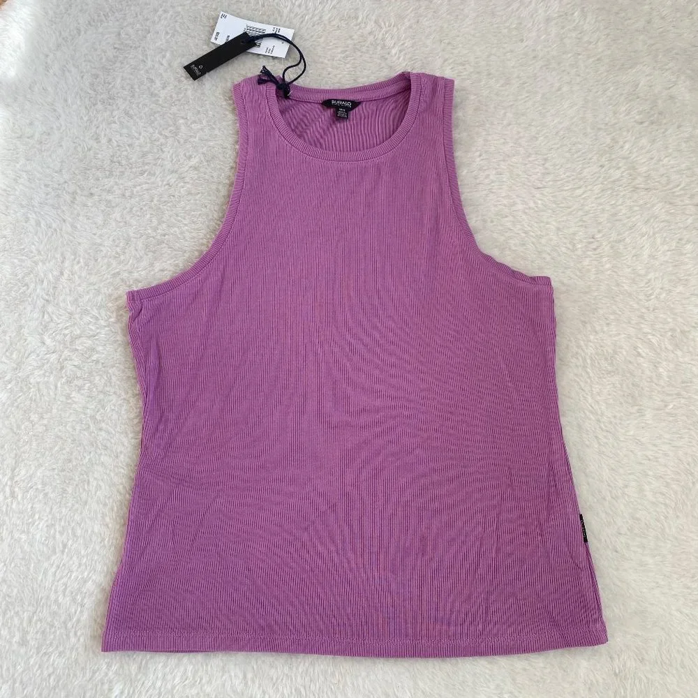 Buffalo David Bitton Womens Stretch Tank Top, Violet, M